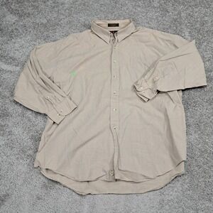 Croft & Barrow Corporate Casuals Mens‎ XL Tan Cotton Button Down Shirt